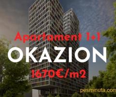 Shitet Apartament 1+1,Tirane, Manhattan Residence (OKAZION) Kati 10, 78.9 m² (kryqezimi i Don Boskos