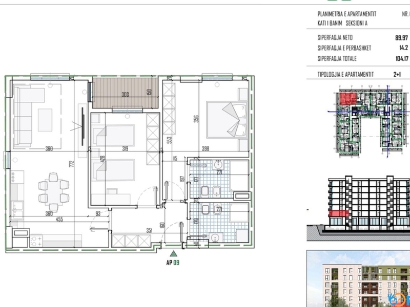 🏢 Apartament 2+1 në Shitje – Tabi Construction