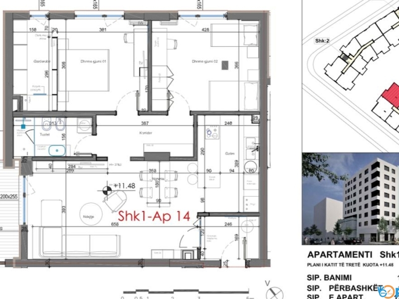🏡 Shitet Apartament 2+1 - 1/4